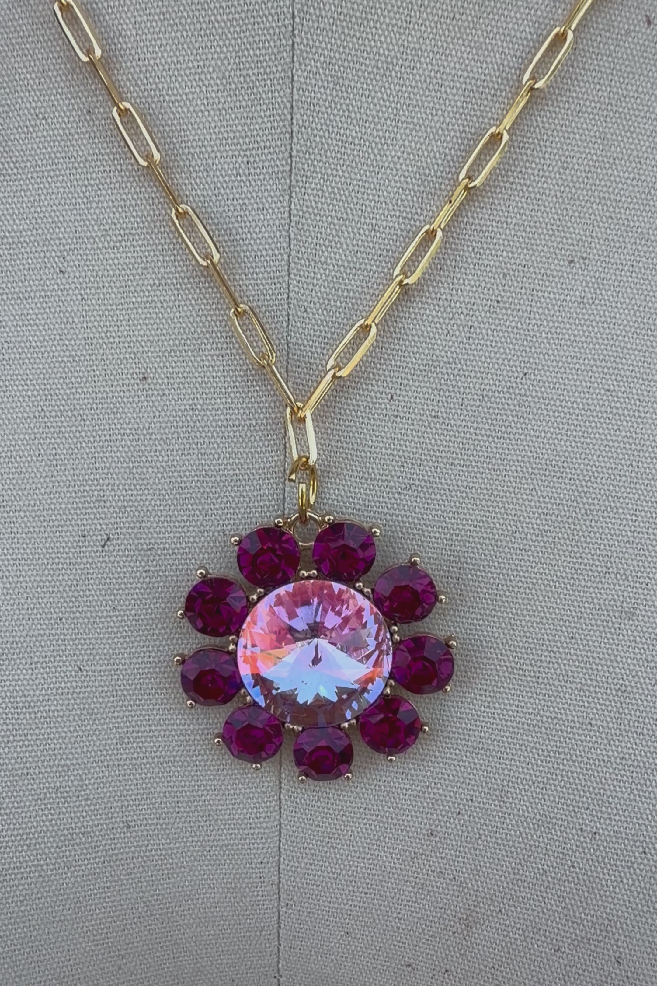 Baby Pink Flower Necklace