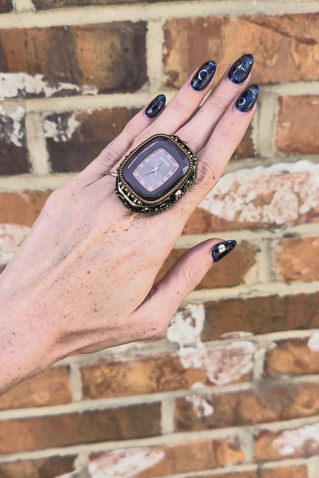 Timely Guess Watch Ring
