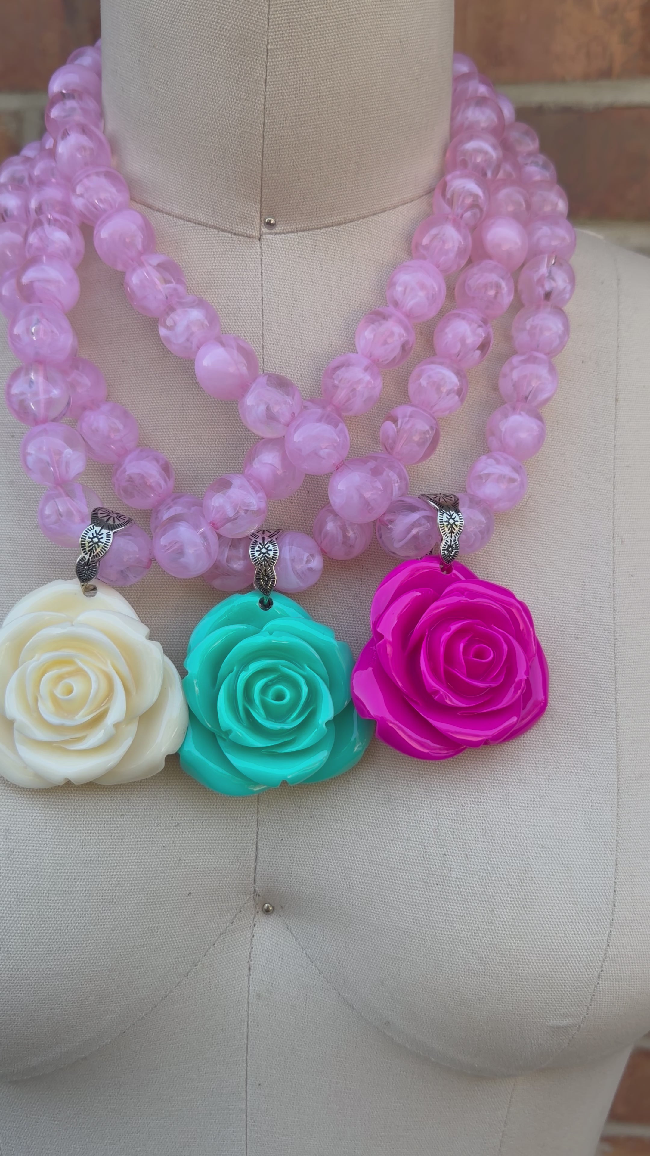 Resin Flower Necklace