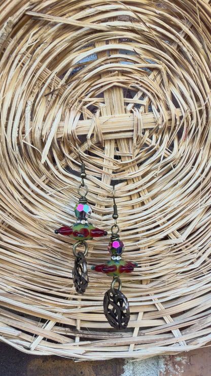 Flower Glass Earring