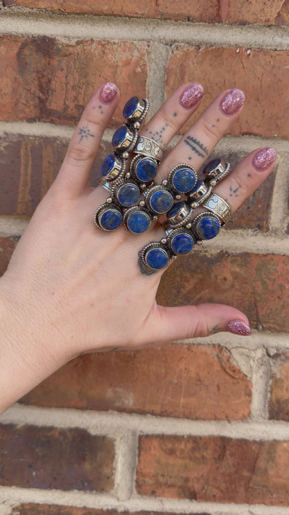 Triple Stack Lapis Ring