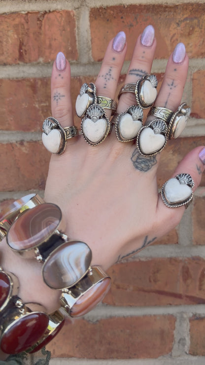 Mini Sacred Heart Ring