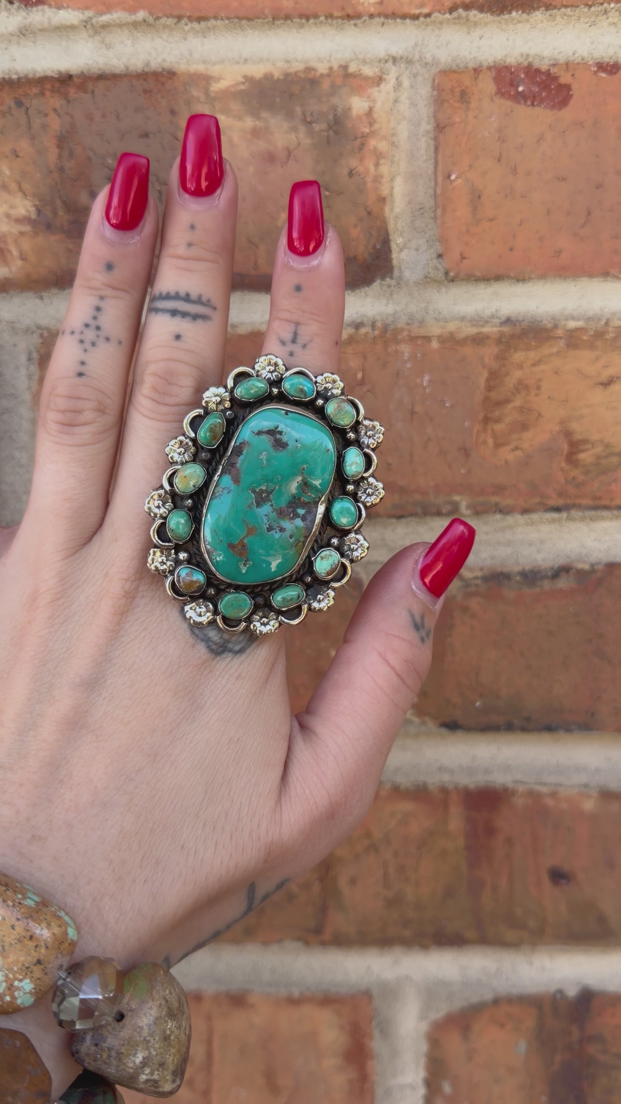 Chunky Turquoise on Turquoise Ring