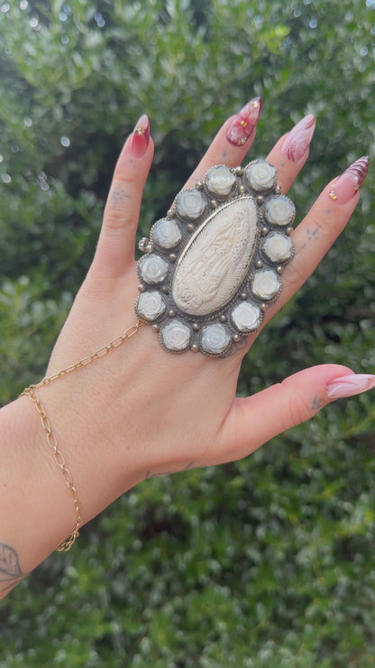 Surrounded By Roses Mother Mary Ring