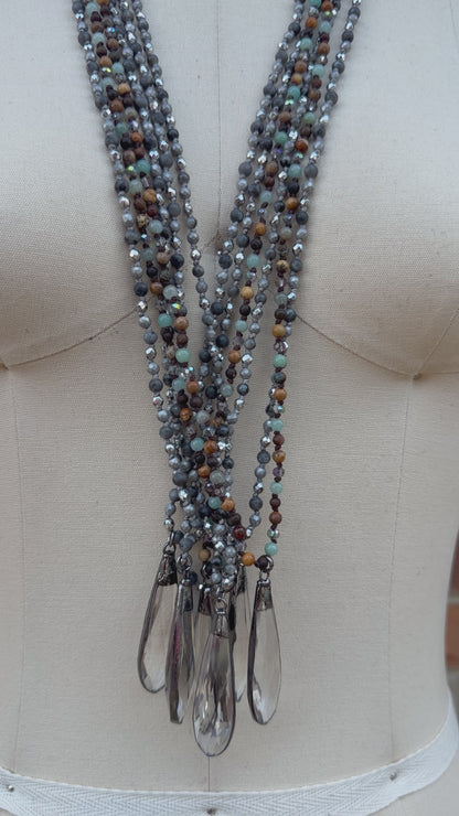 Chandelier Drop Beaded Necklace