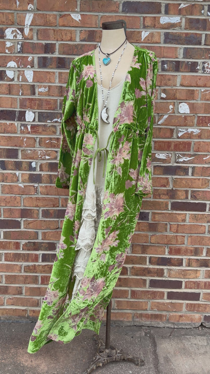 Velvet Burnout Elegant Duster