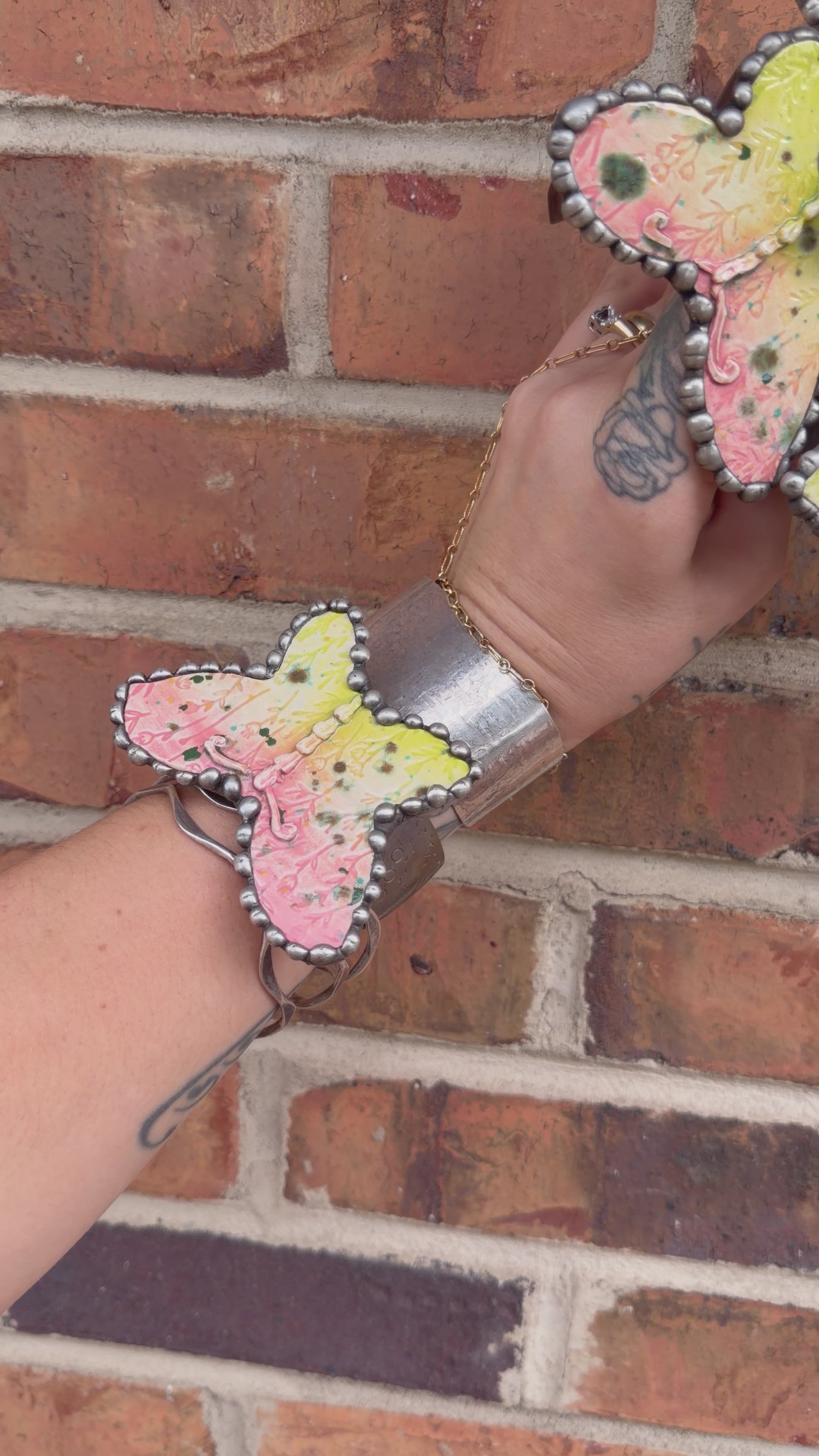 Butterfly Pottery Cuff