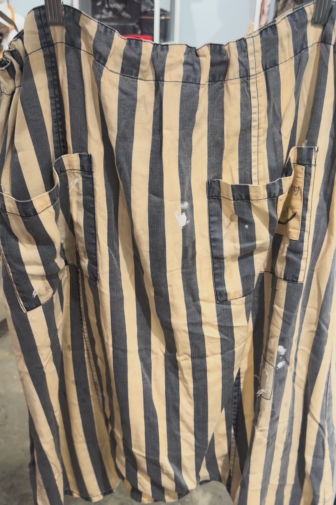 Preorder - Earthsong Harem Pants - Chambray Stripes