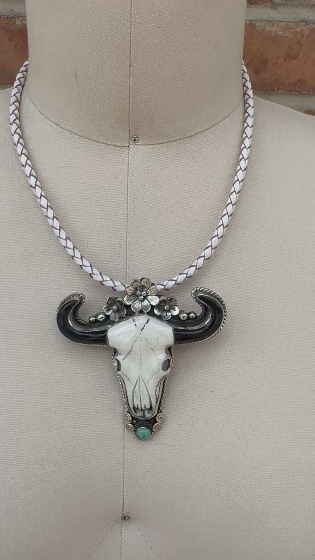 Animal Skull Shortie on Leather