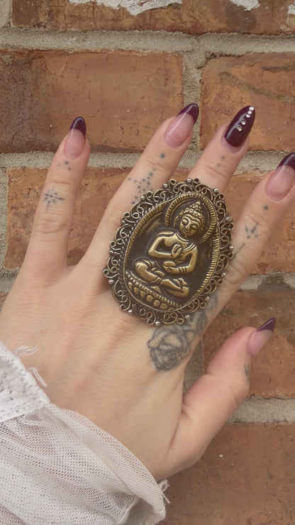 Jasper Buddha Ring