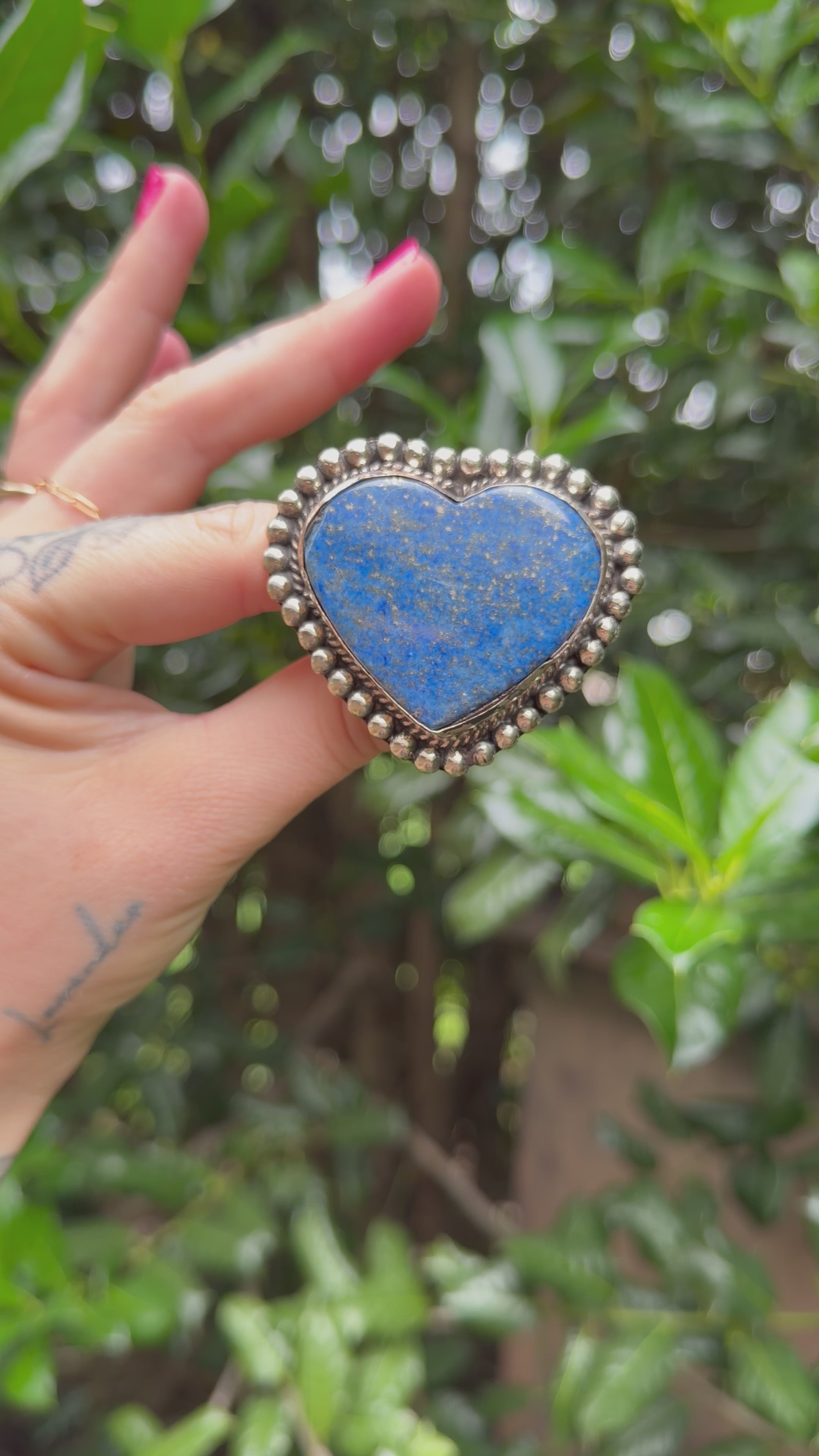 Hearts of Blue Lapis Ring