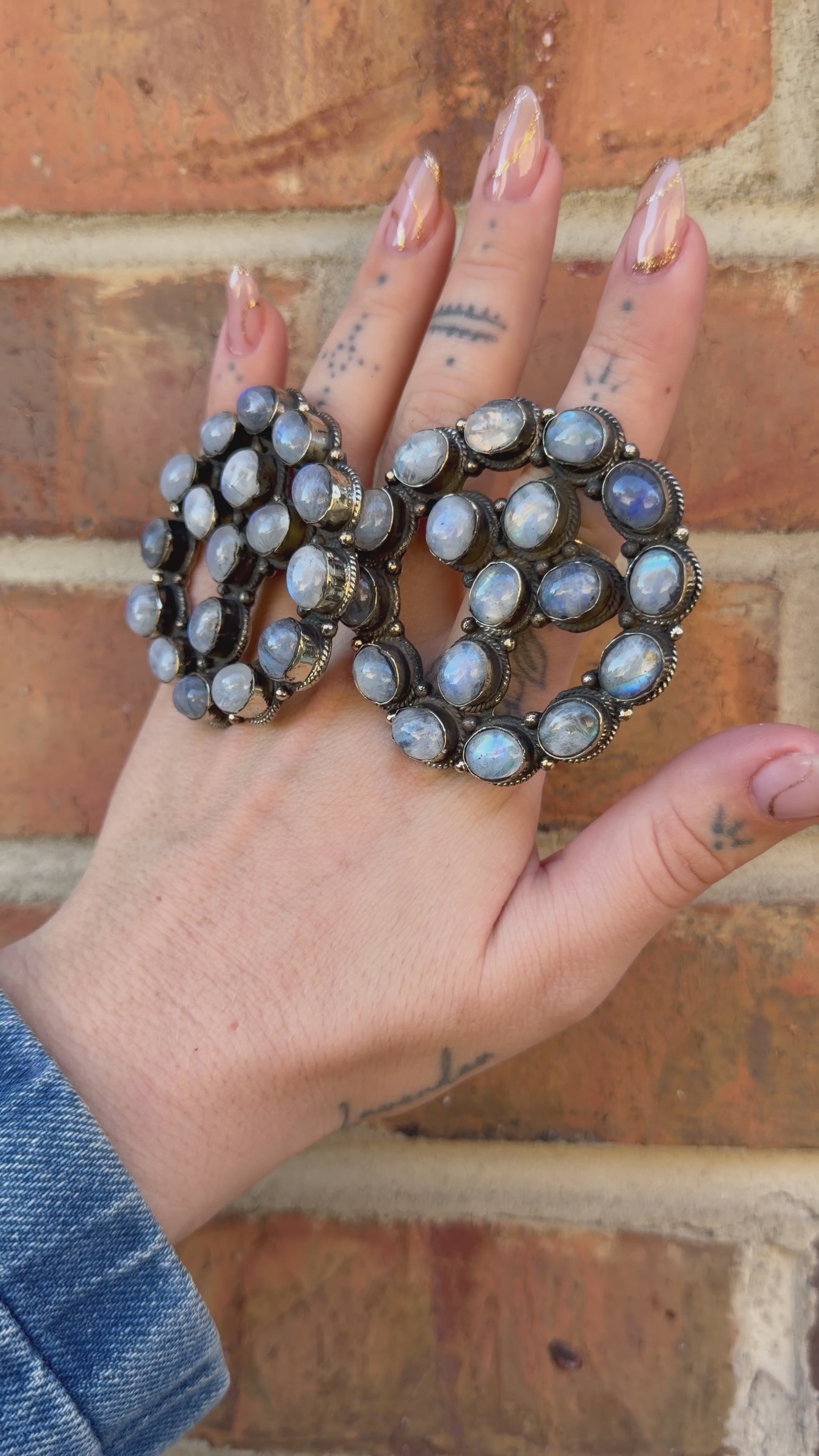 Smokey Quartz Peace Sign Ring