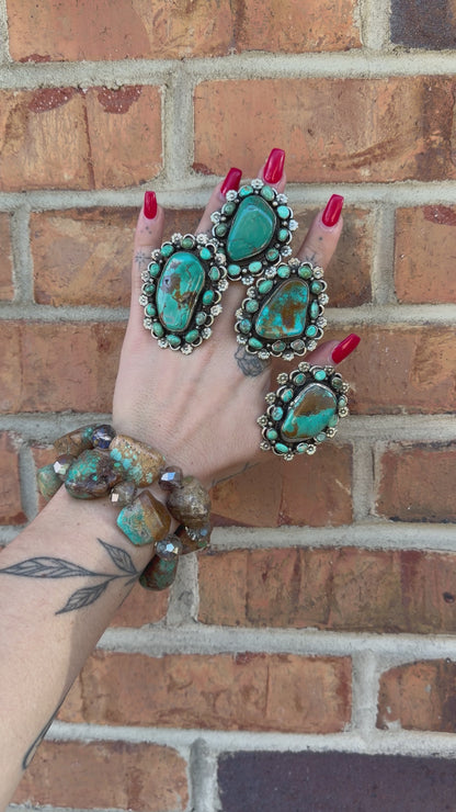 Chunky Turquoise on Turquoise Ring