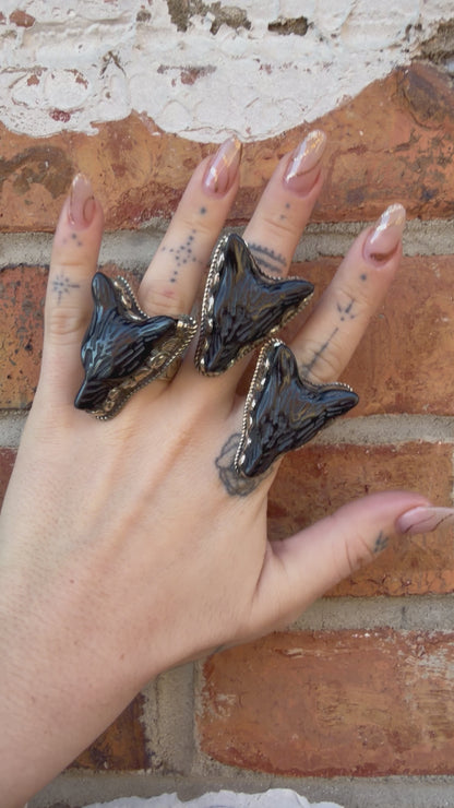 Foxy Lady Ring in Black
