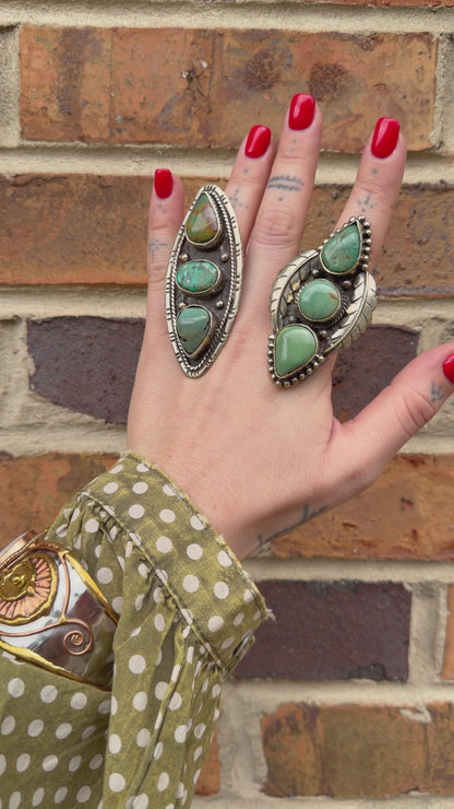 Turquoise Triple Long Ring