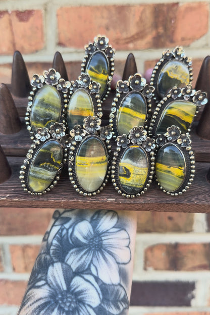 BB Jasper & Flowers Ring