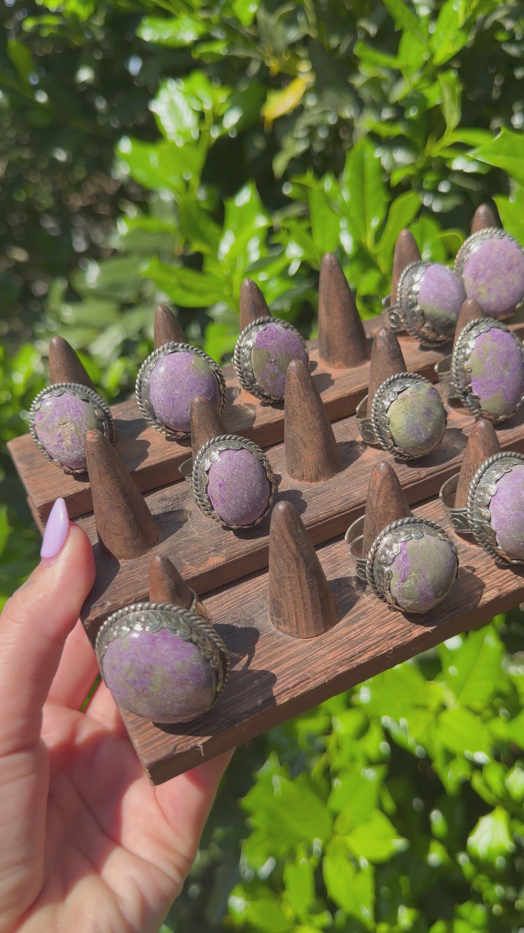Load video: Purple Hues Circle Ring