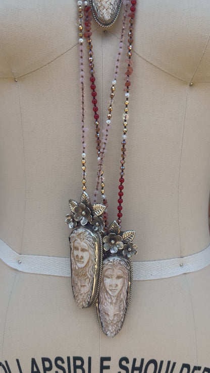 Inner Goddess Long Drop Necklace