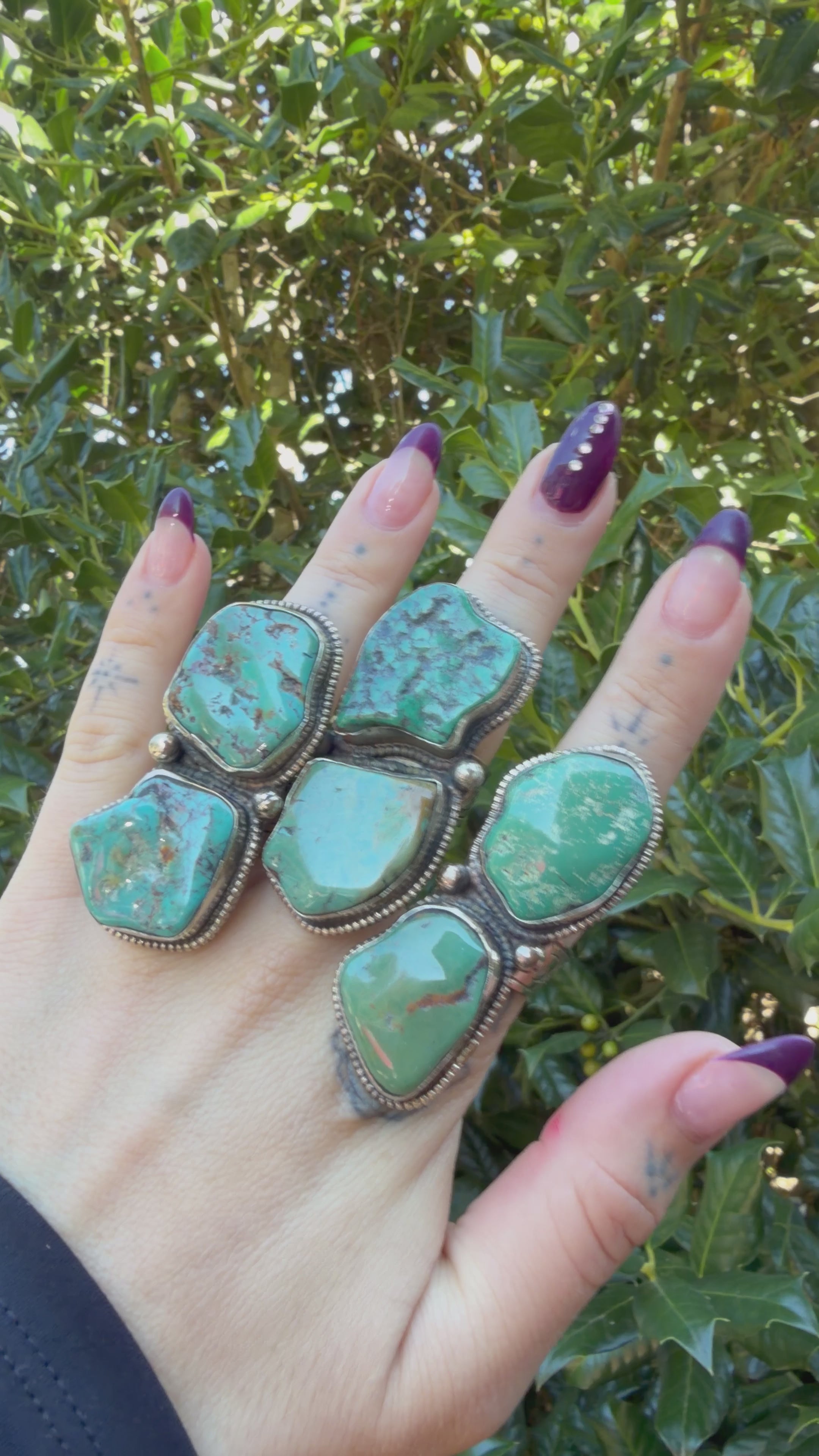 Chunky Turquoise Nugget Ring - 14, 15, & 16