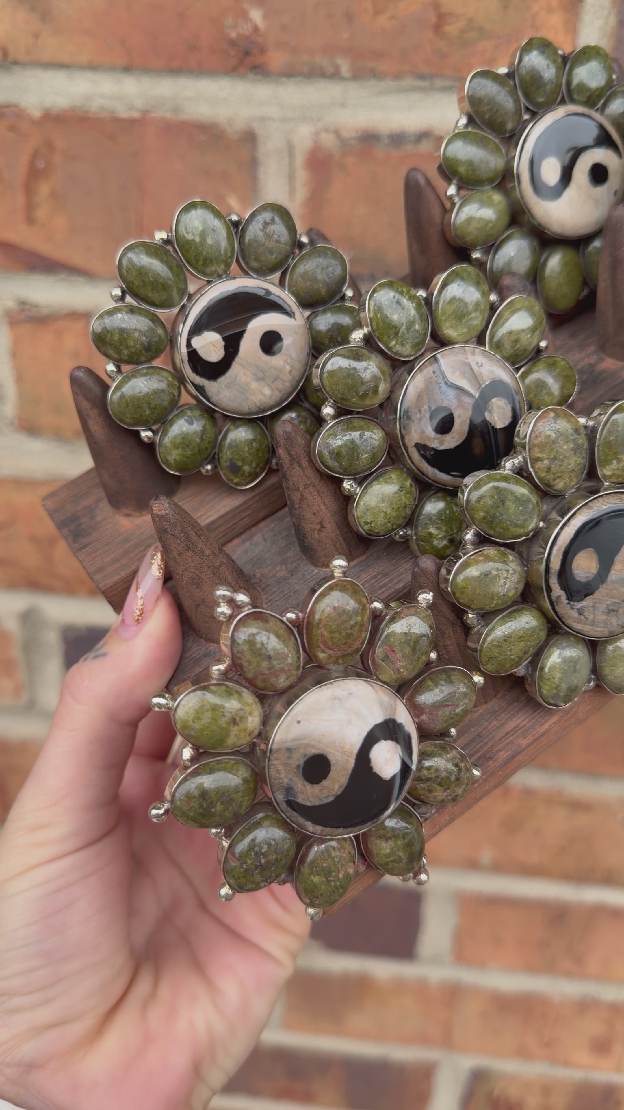 Yin & Yang in Olive Statement Ring