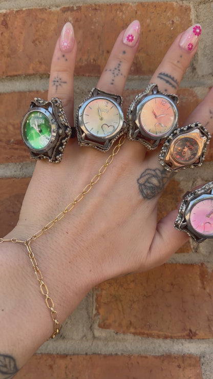 Tick Tock Watch Ring