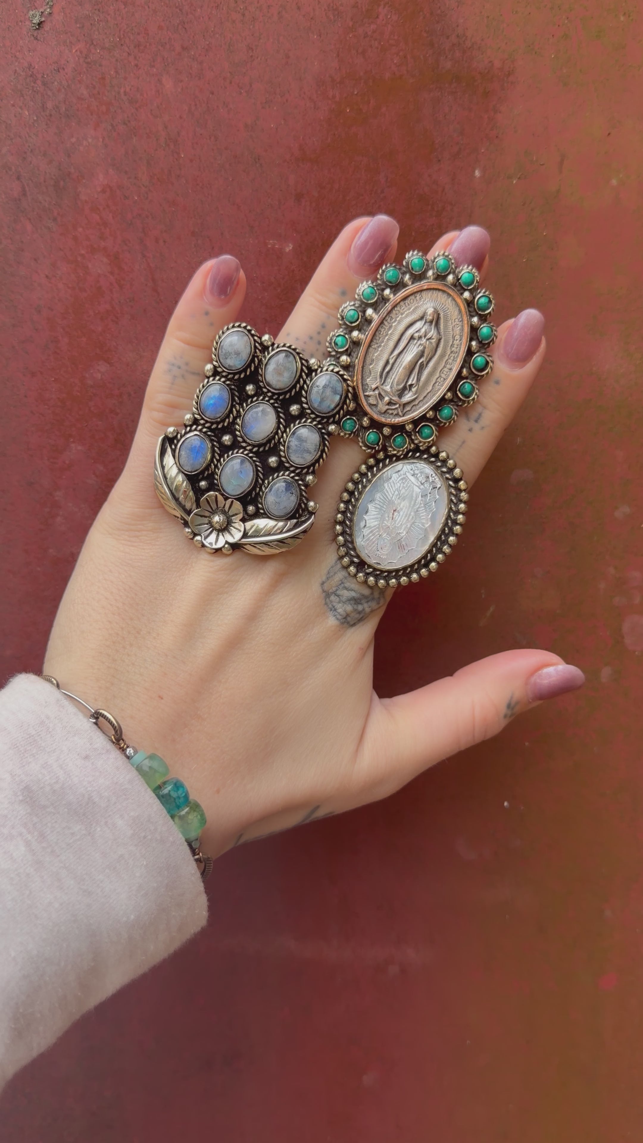 Cubed Moonstone Ring