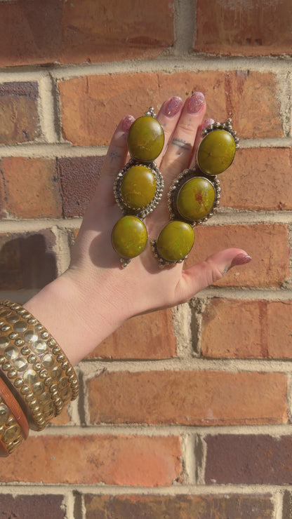 Green Stacked Big Ring