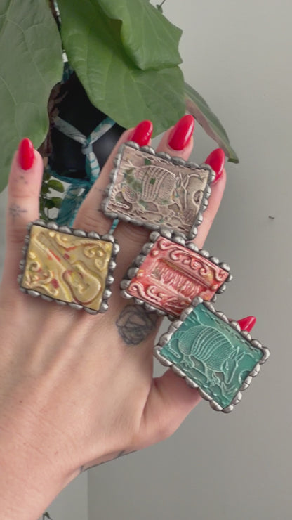 Abstract Pottery Ring