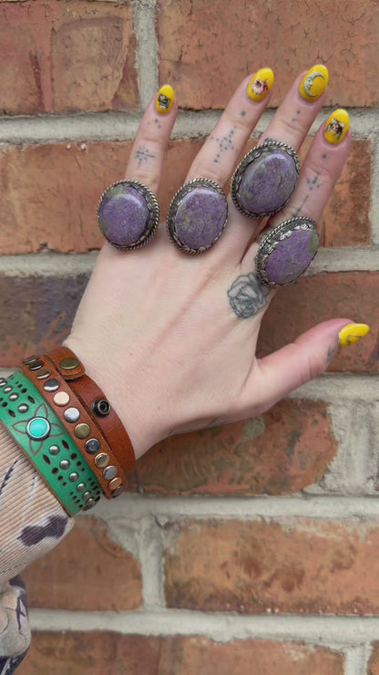 Multi Studded Leather Bracelet