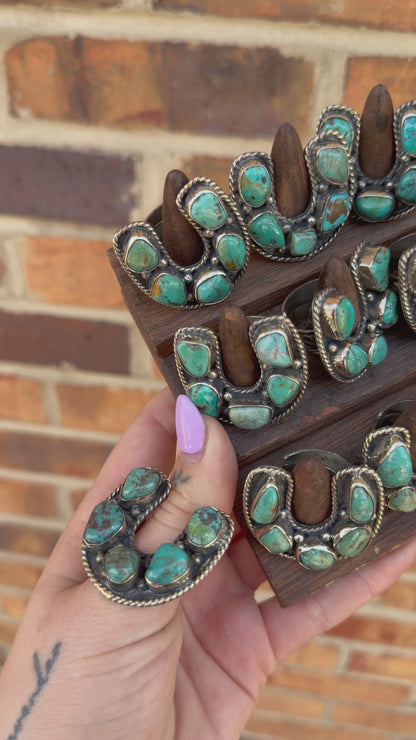 Lucky You Turquoise Horse Shoe Ring