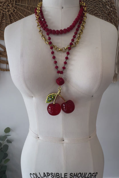 Layered Cherry Bliss Necklace