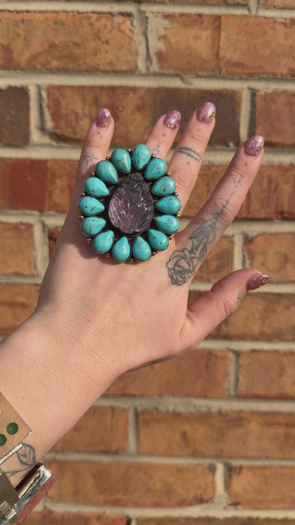 Crystal Clear Vibes Leaf Ring