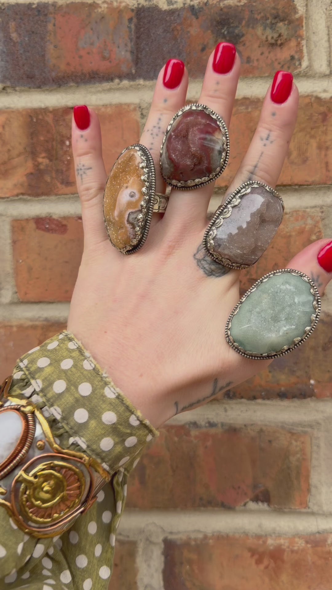 Chunky Raw Gemstone Nugget Ring