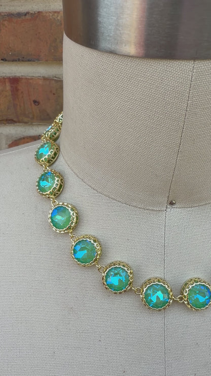 Final Sale - Simple Green Gem Necklace