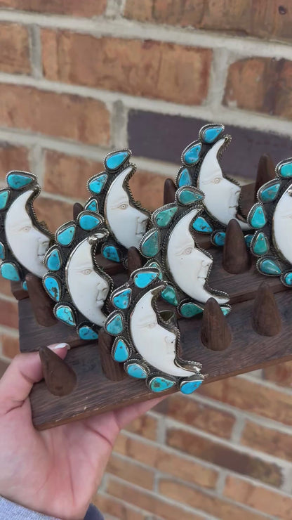 Half Moon Turquoise Statement Ring