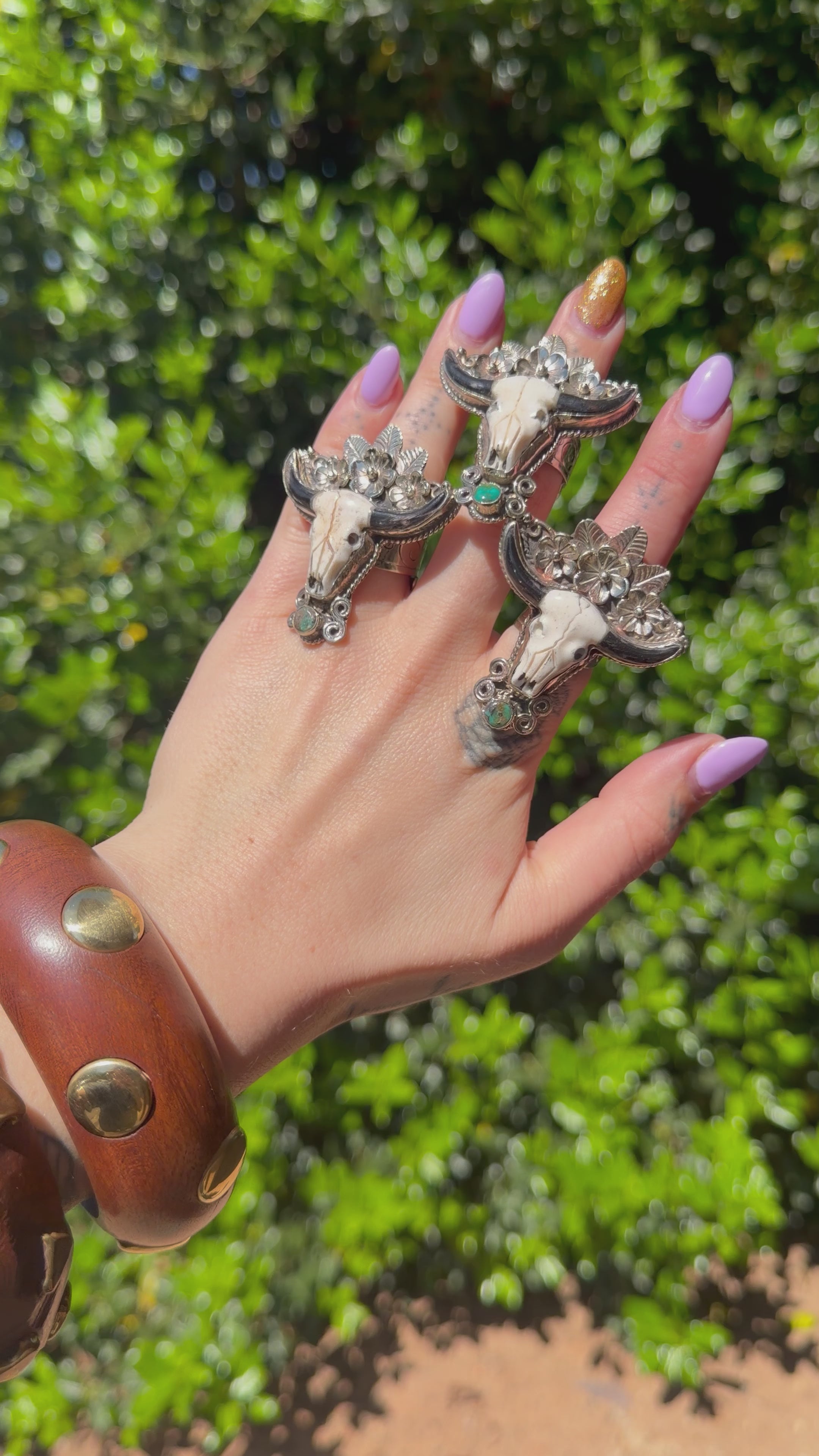 Lil Stunner Turquoise & Horn Ring