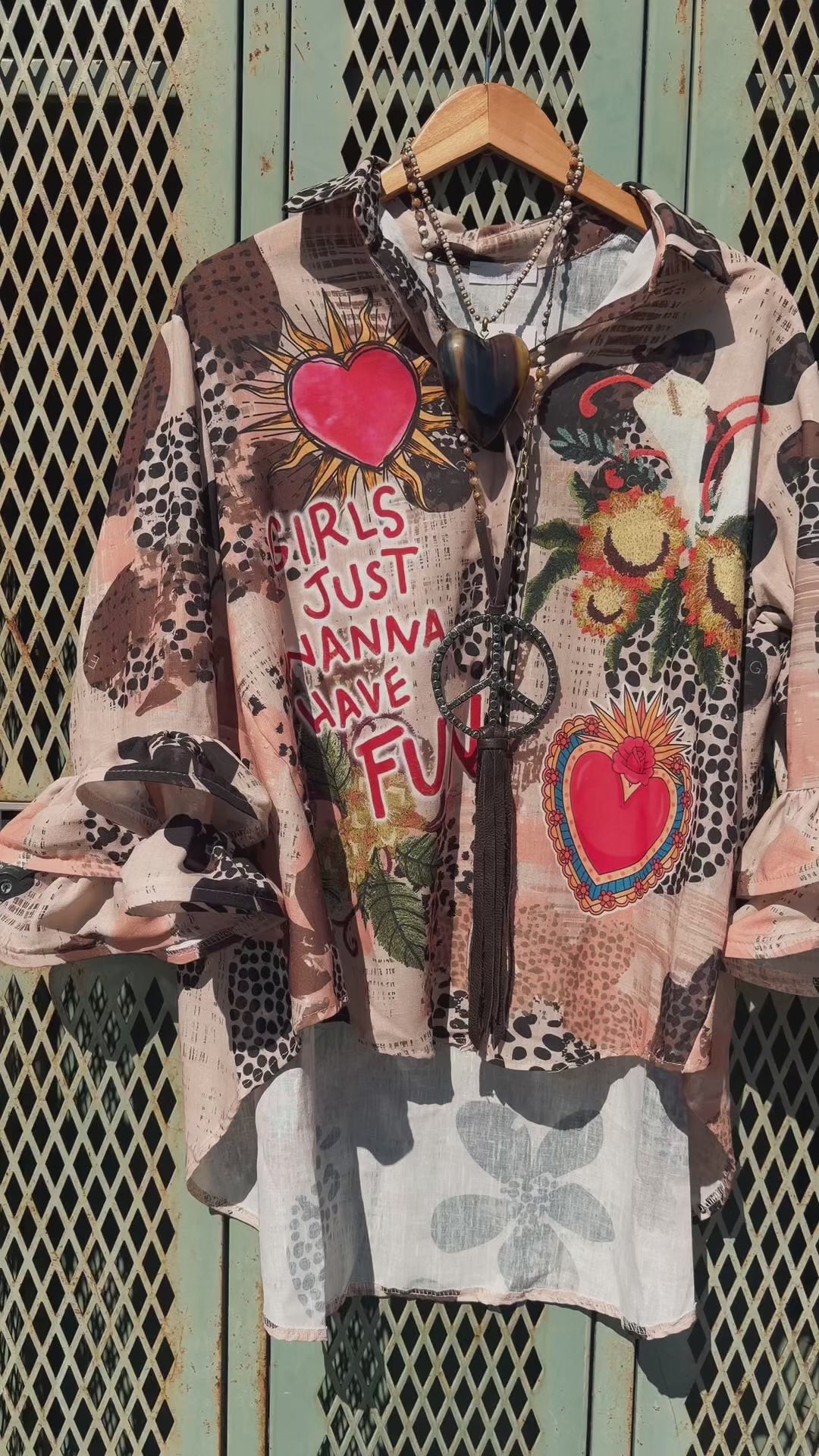 Collage Mania Button Down Shirt