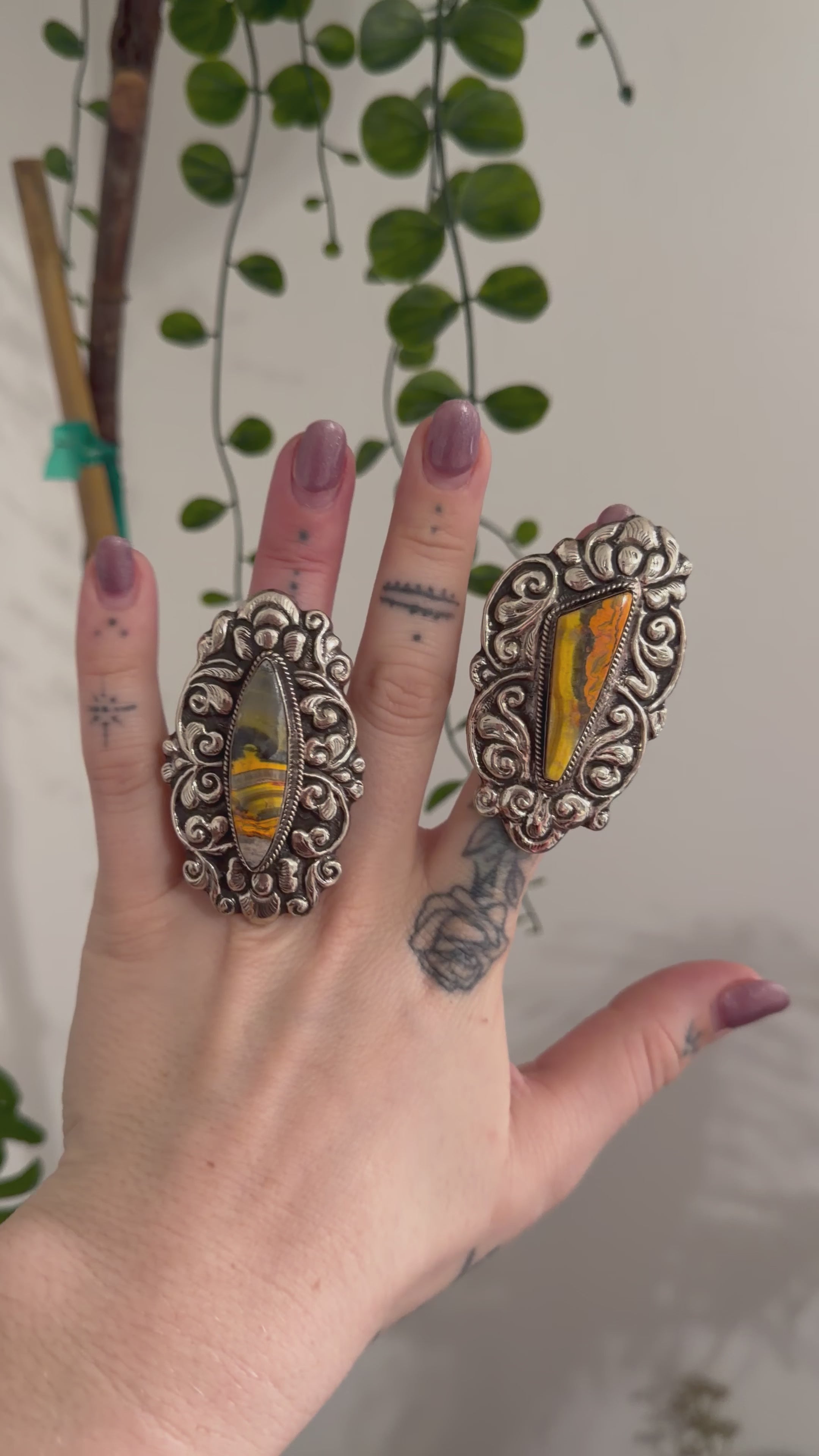 Epic Bumble Bee Jasper Statement Ring