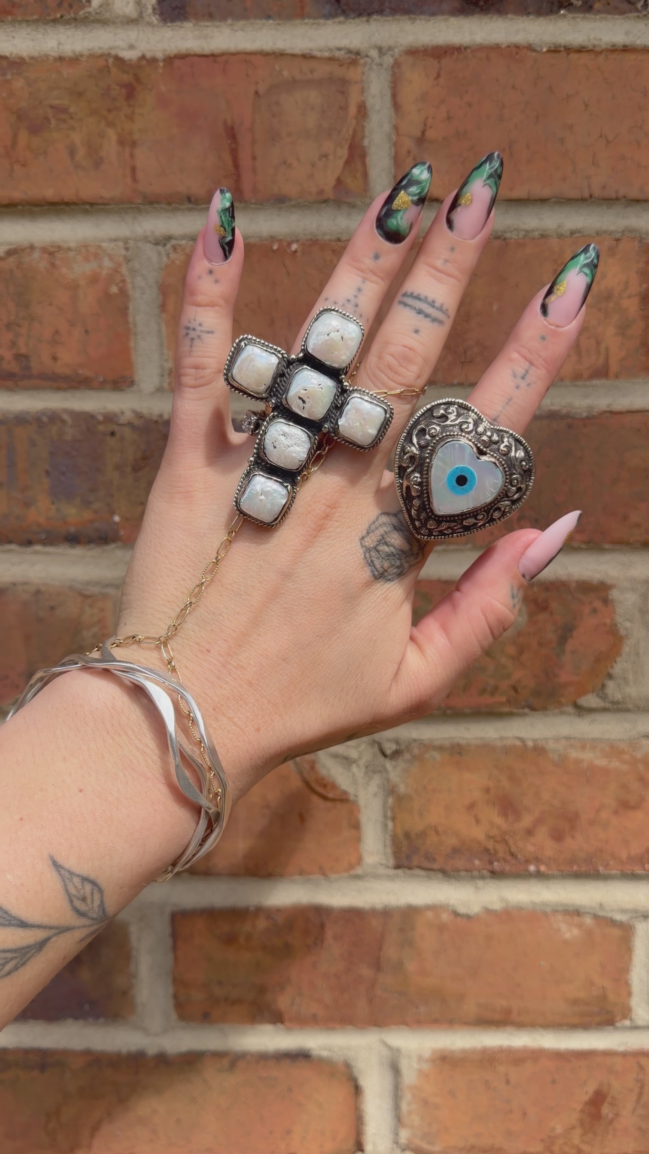 Pearl Cross Ring