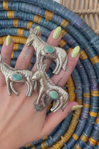 Badass Donkey Ring w/ Turquoise