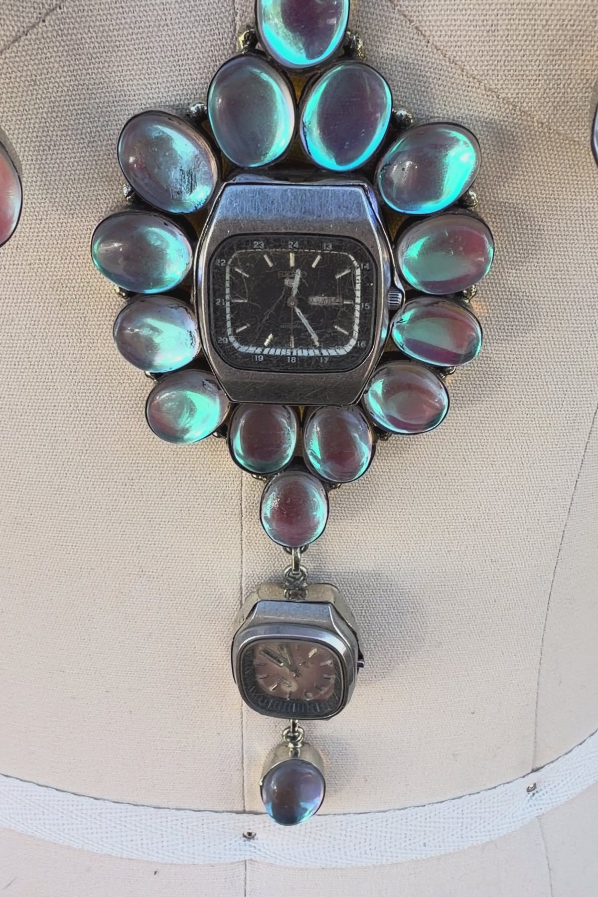 Clock in & Lock in Watch  Necklace
