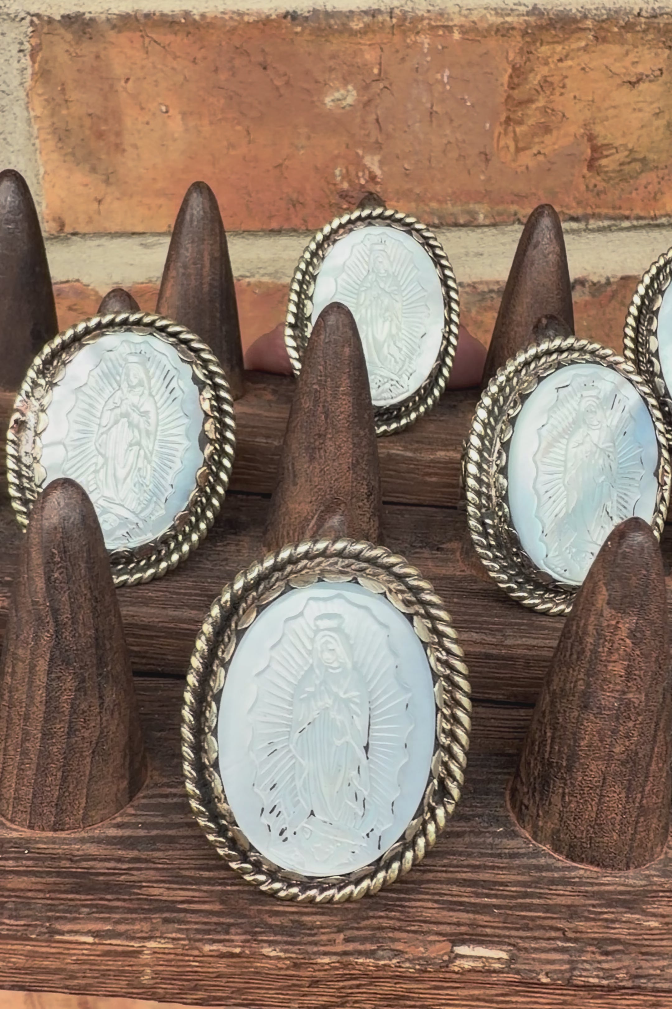 Mother Of Pearl Mary Ring