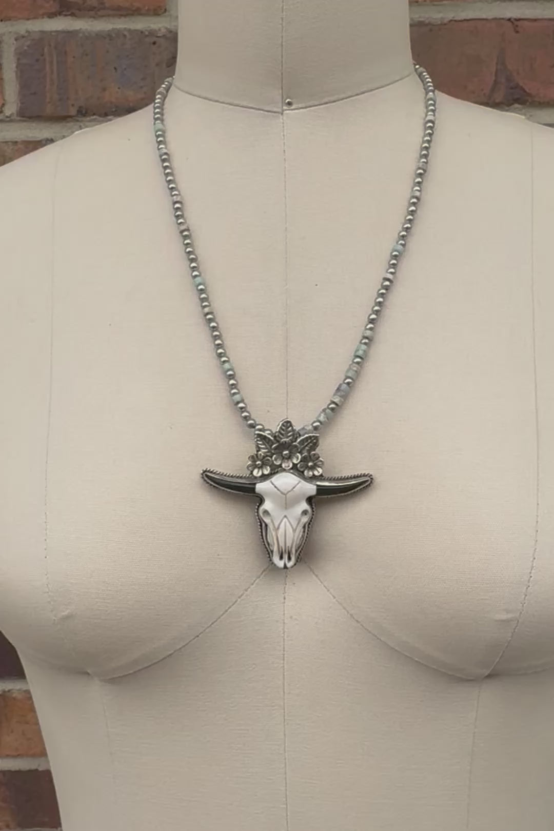 Skull & Flower Necklace 1