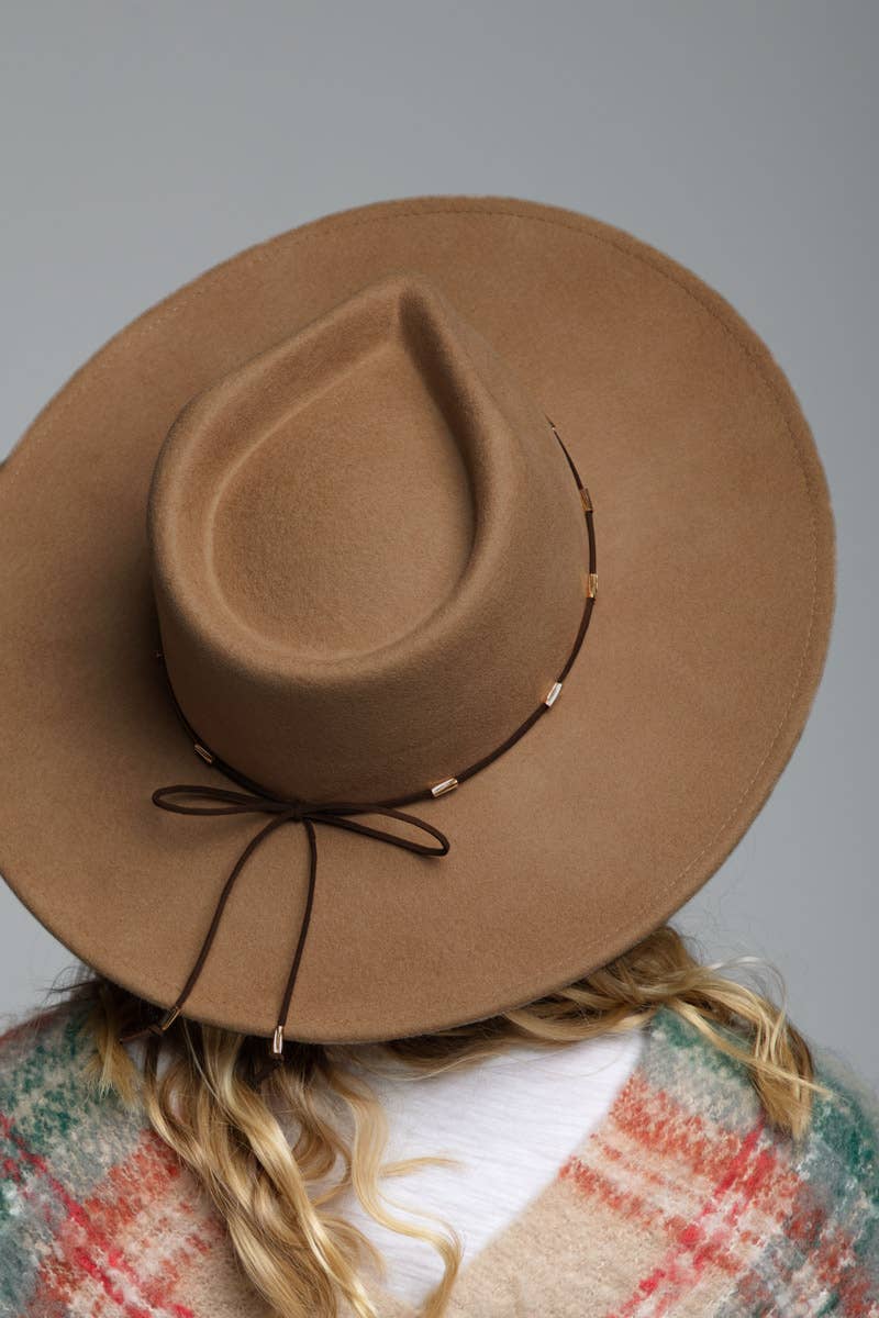 Pumpkin Spice Wool Delicate Trim Panama hat - ivyandlavyboutique Urbanista