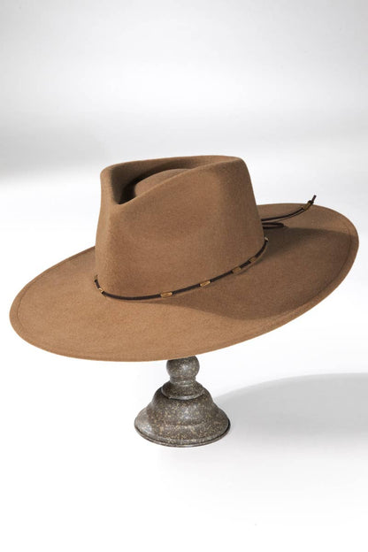 Pumpkin Spice Wool Delicate Trim Panama hat - ivyandlavyboutique Urbanista