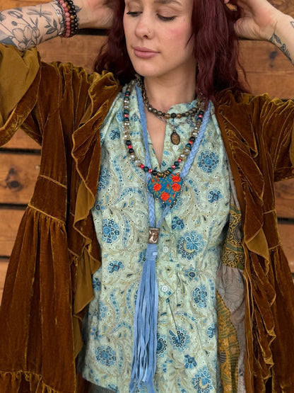 Pyrite Brass Beaded Choker - ivyandlavyboutique ivyandlavyboutique