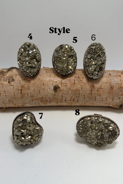 Pyrite Nugget Ring - ivyandlavyboutique ivyandlavyboutique