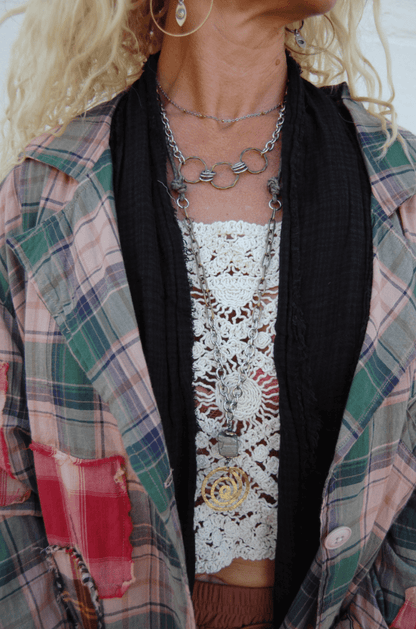 Pyrite Stone Spiral Necklace - ivyandlavyboutique Spirit Lala