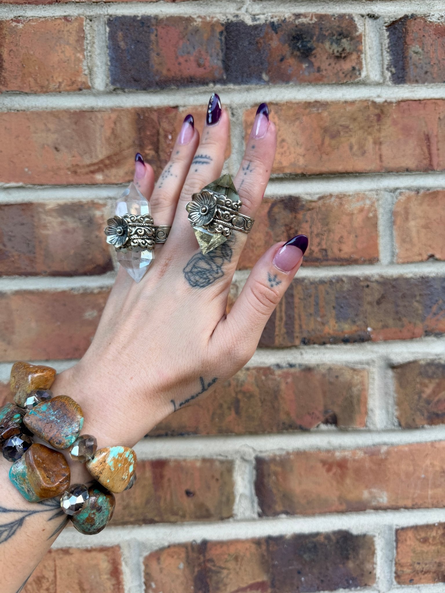 Quartz Point Ring Set 2 - ivyandlavyboutique ivyandlavyboutique