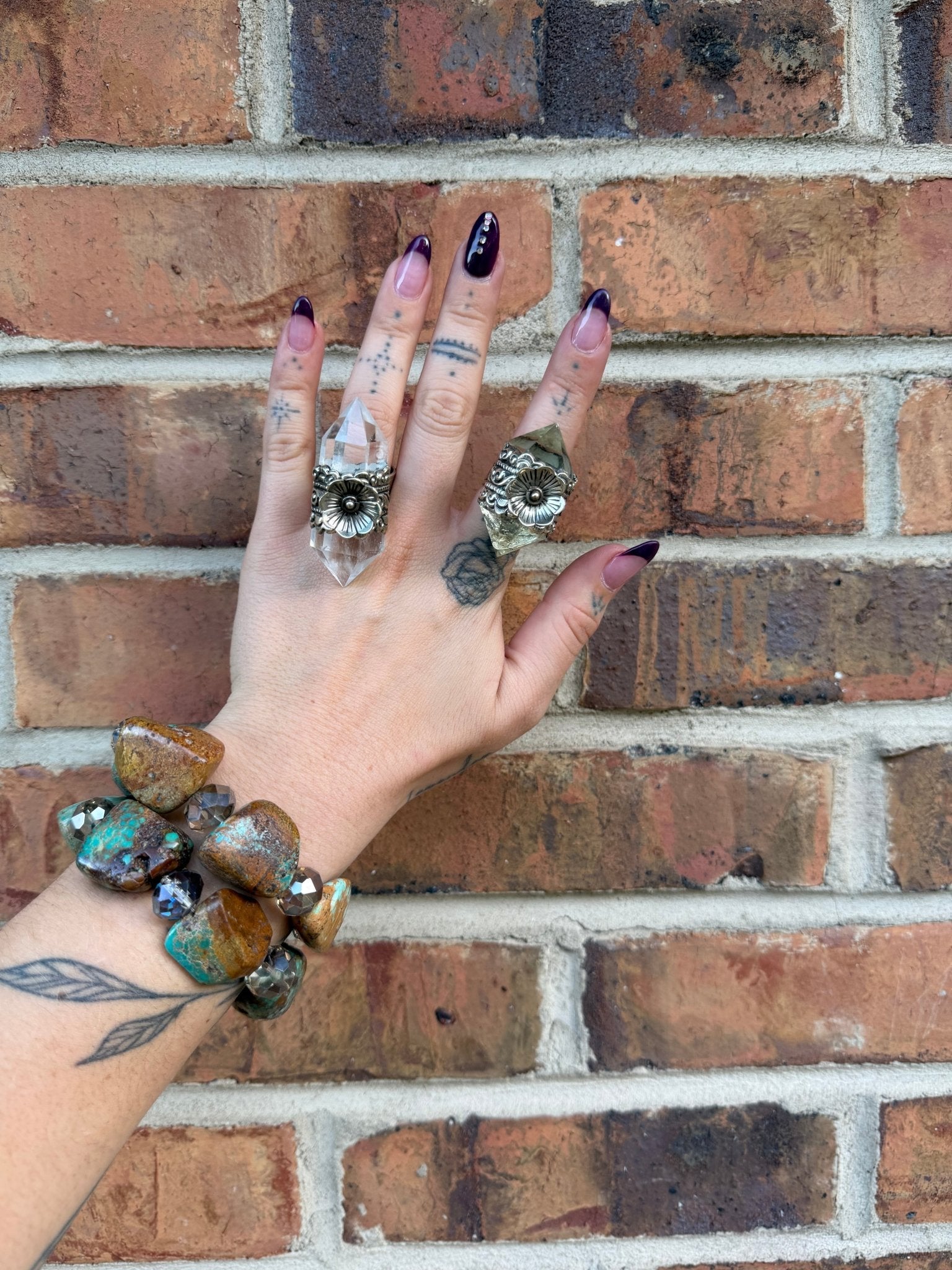 Quartz Point Ring Set 2 - ivyandlavyboutique ivyandlavyboutique